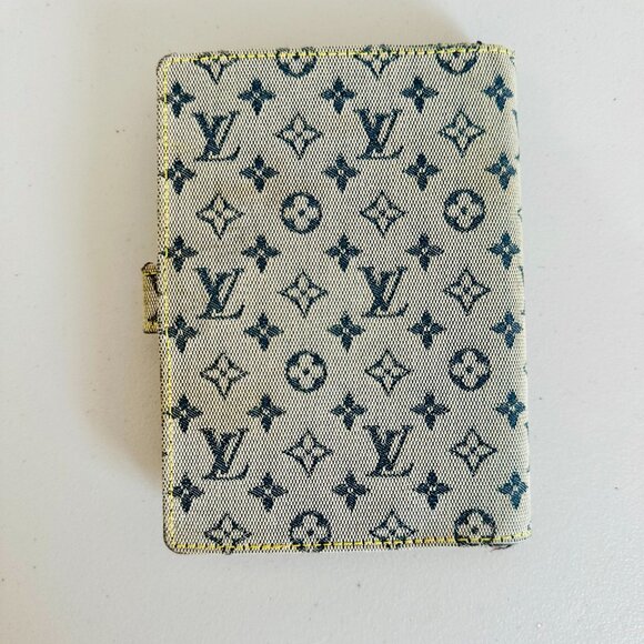 Small Ring Agenda Cover Monogram - Trunks, Travel and Home  LOUIS VUITTON DENIM MINI LIN SMALL RING AGENDA PASSPORT HOLDER SPAIN CA0031
